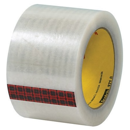 3M 3'' x 110 yds. Clear 3M 371 Carton Sealing Tape, 6PK T9053716PK